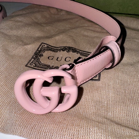 Gucci Thin Belt in Light Pink - Picture 2 of 9